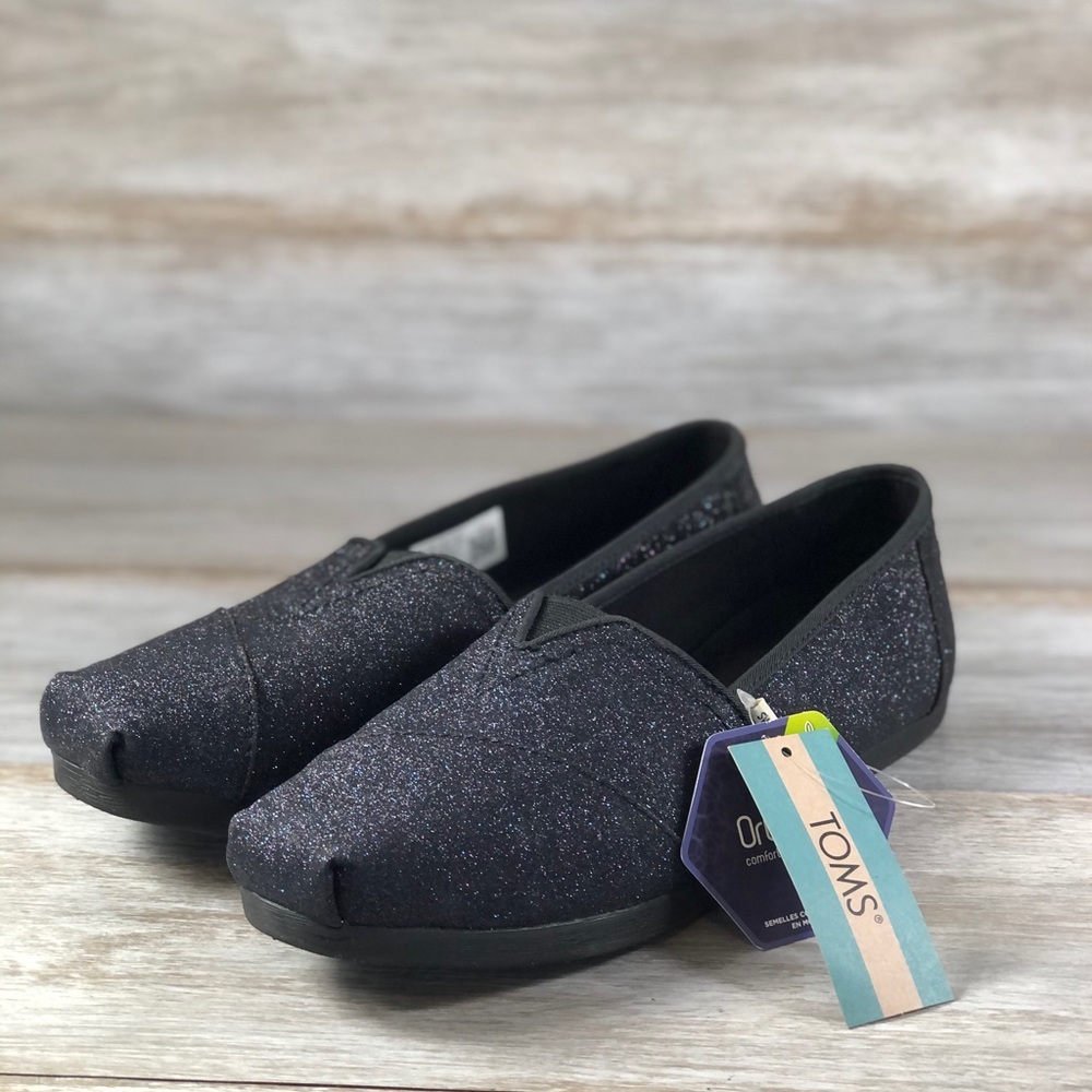 Toms Classic Glitter Ortholite Slip on Flats